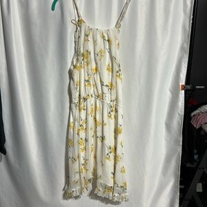 Abercrombie & Fitch yellow floral Print Summer Dress Size XS